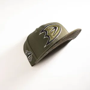 ANAHEIM DUCKS NEW OLIVE 59FIFTY FITTED HAT