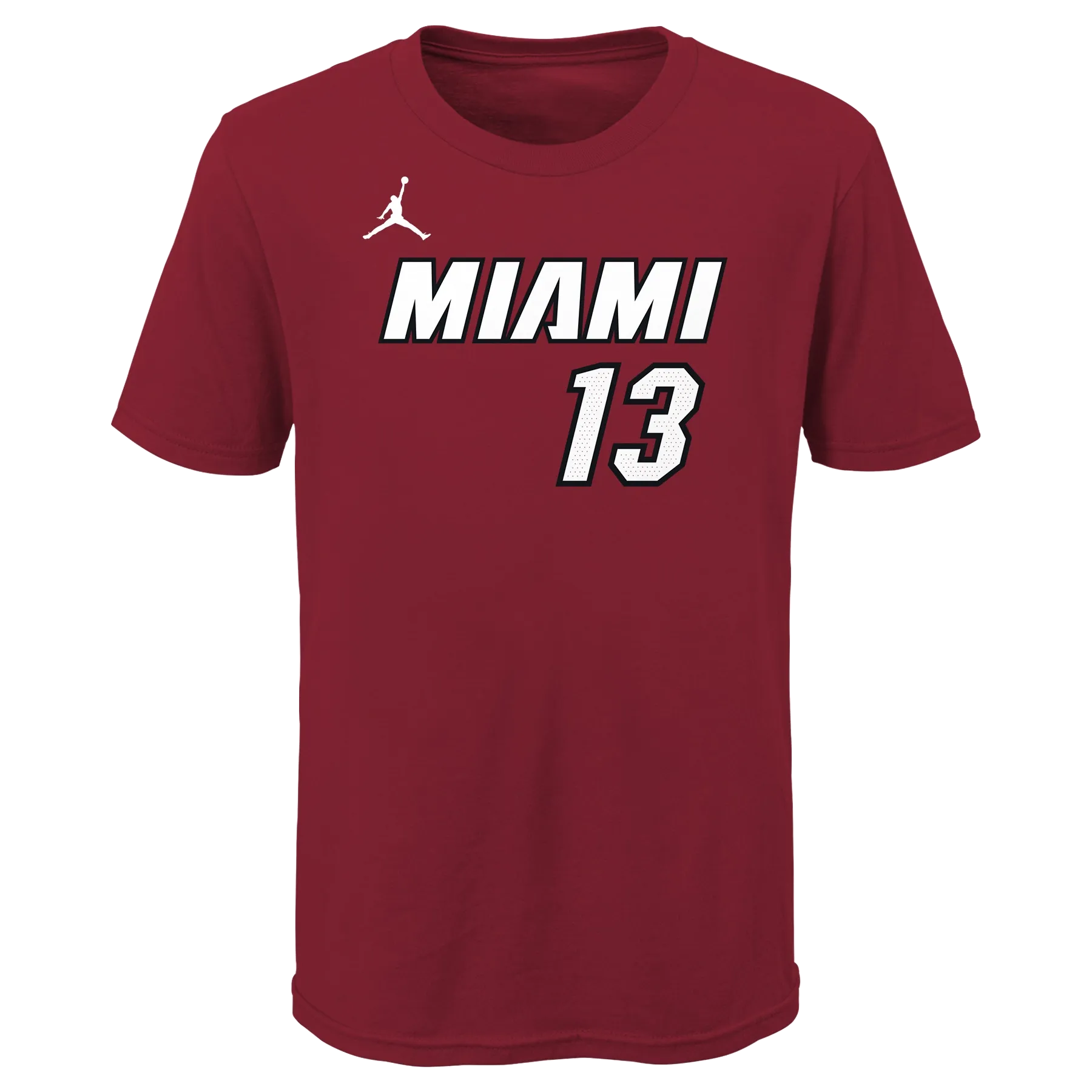 Bam Adebayo Nike Jordan Brand Statement Red Name & Number Youth Tee