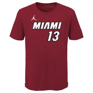 Bam Adebayo Nike Jordan Brand Statement Red Name & Number Youth Tee