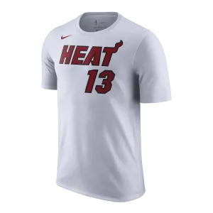 Bam Adebayo NIKE Miami HEAT Association White Name & Number Youth Tee