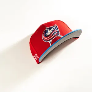 COLUMBUS BLUE JACKETS SCARLET STORM 59FIFTY FITTED HAT