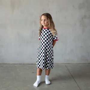 Court Culture x Everyday Leisure Checkerboard T-Shirt Dress