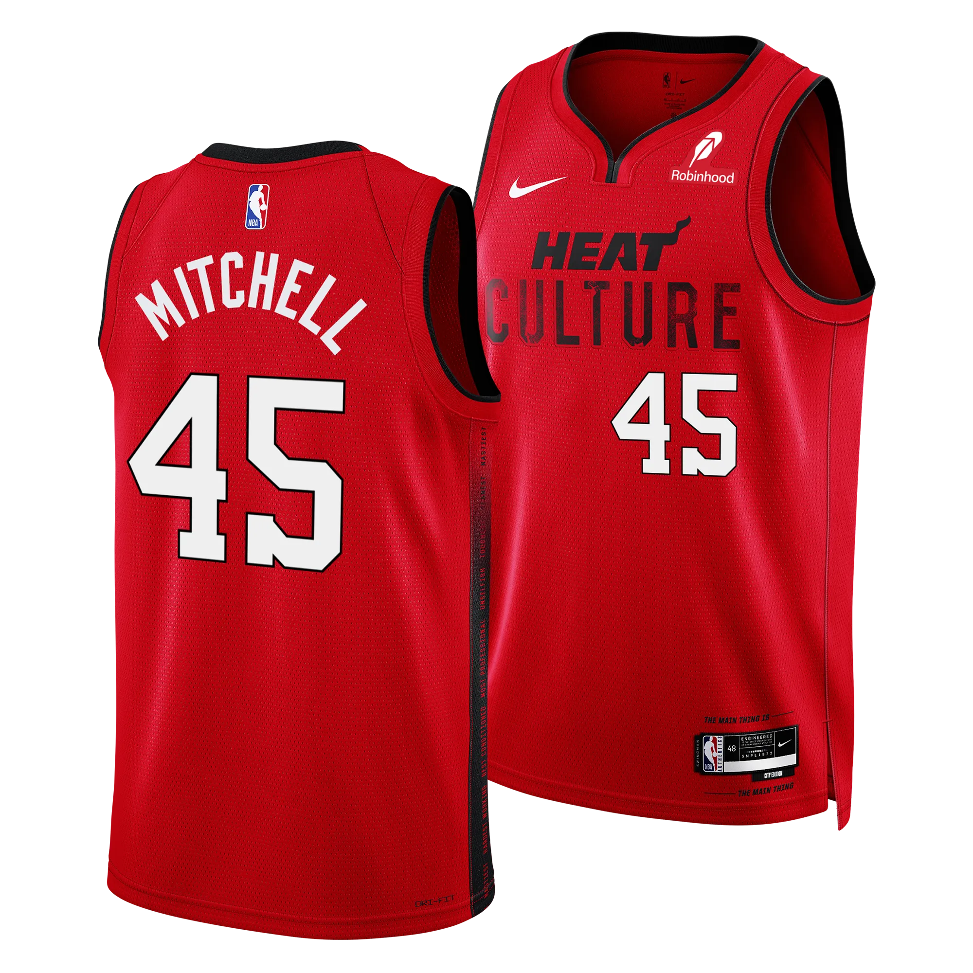 Davion Mitchell Nike HEAT Culture: Blood Red Youth Swingman Jersey