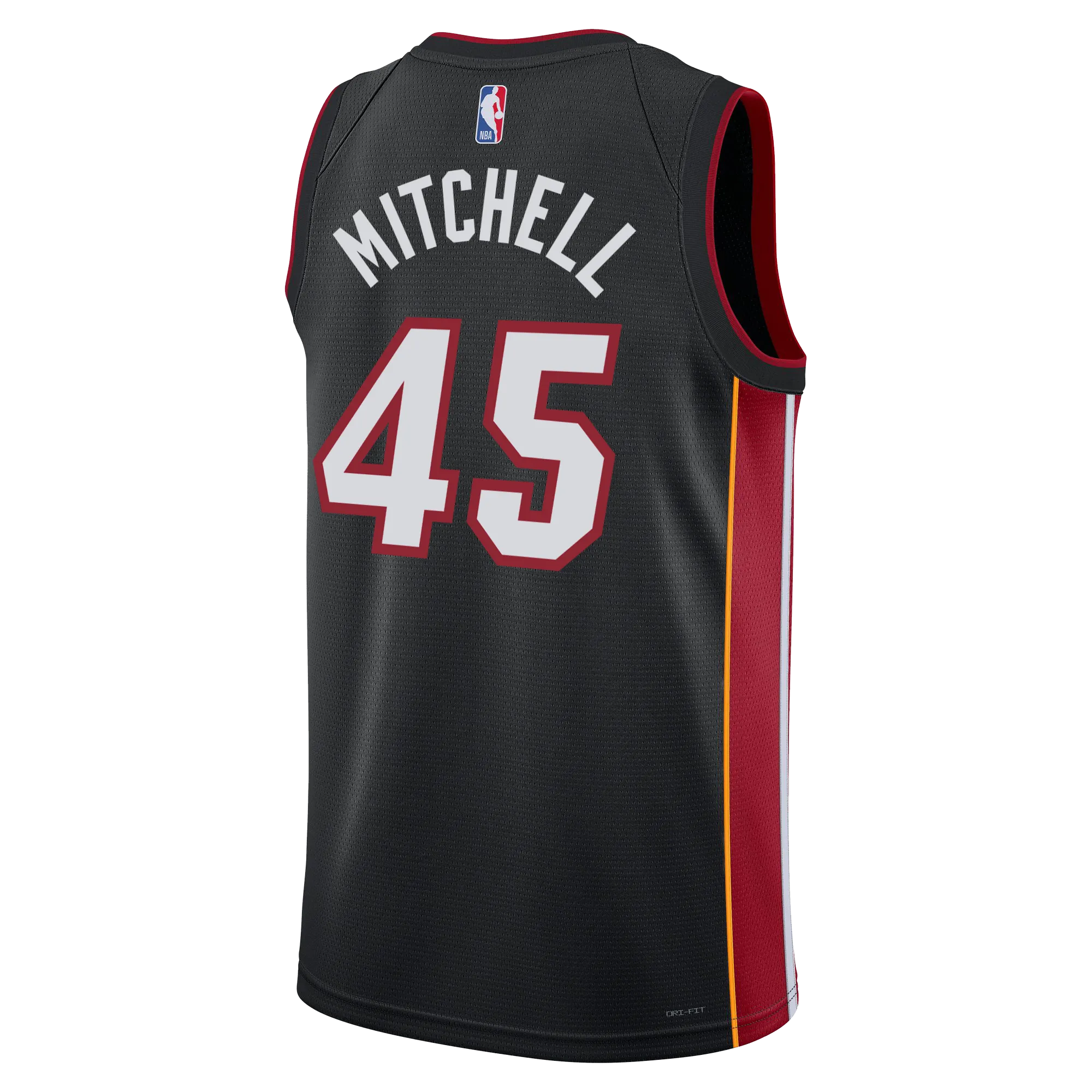 Davion Mitchell Nike Miami HEAT Icon Black Youth Swingman Jersey