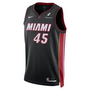 Davion Mitchell Nike Miami HEAT Icon Black Youth Swingman Jersey
