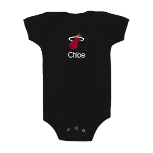 Designs by Chad and Jake Miami HEAT Custom Black Onesie