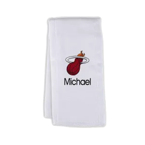 Designs by Chad and Jake Miami HEAT Custom Infant Burp Cloth
