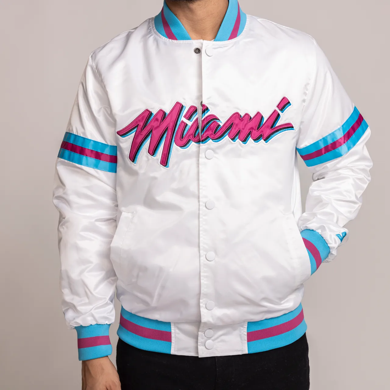 G-III Sports Miami HEAT Original Vice Varsity Starter Jacket