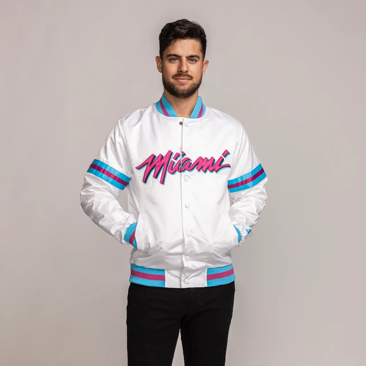 G-III Sports Miami HEAT Original Vice Varsity Starter Jacket