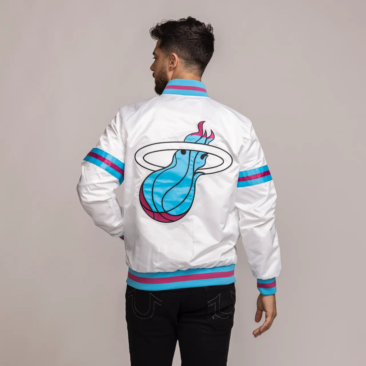 G-III Sports Miami HEAT Original Vice Varsity Starter Jacket