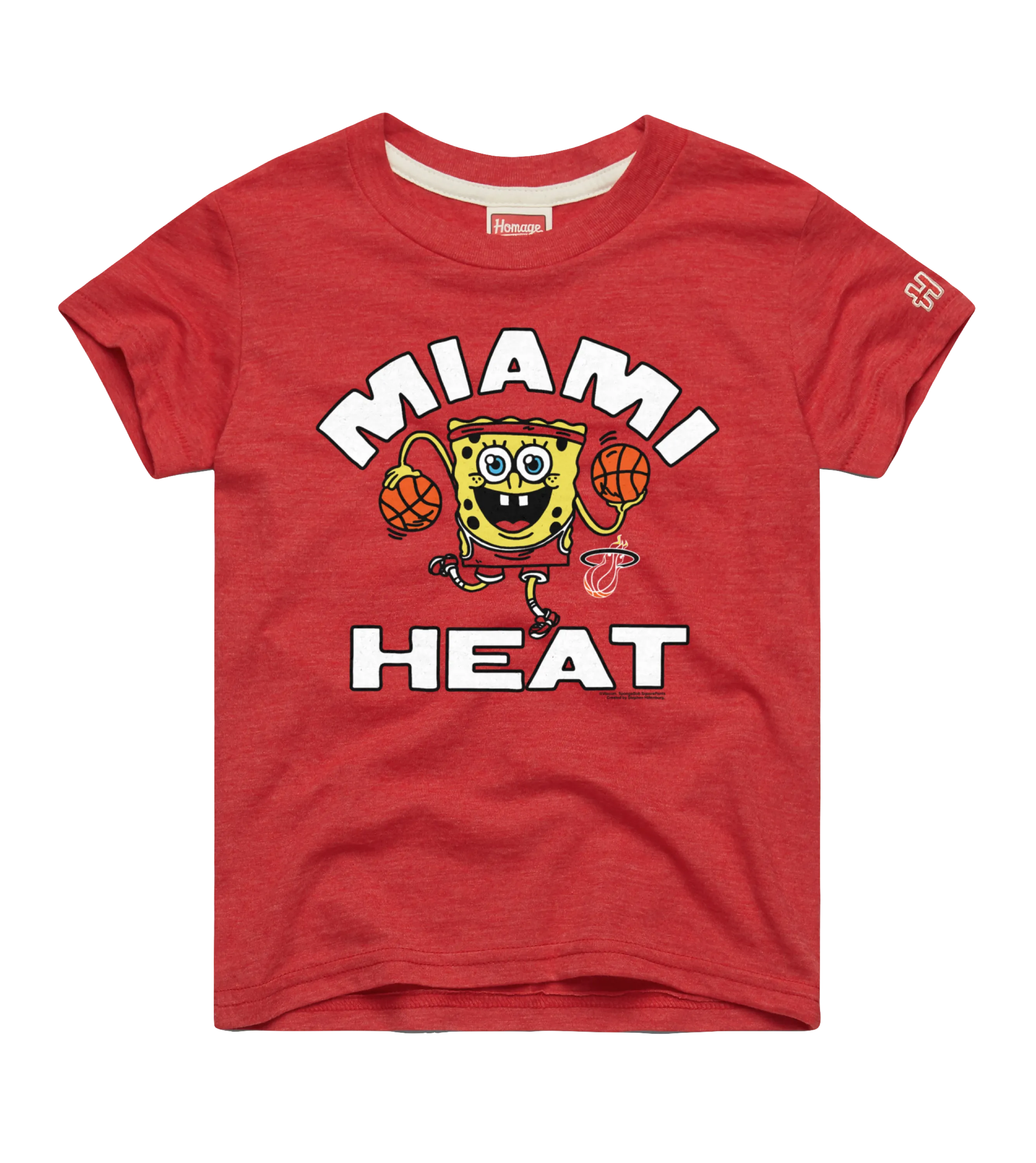 Homage Miami HEAT Red SpongeBob Youth Tee