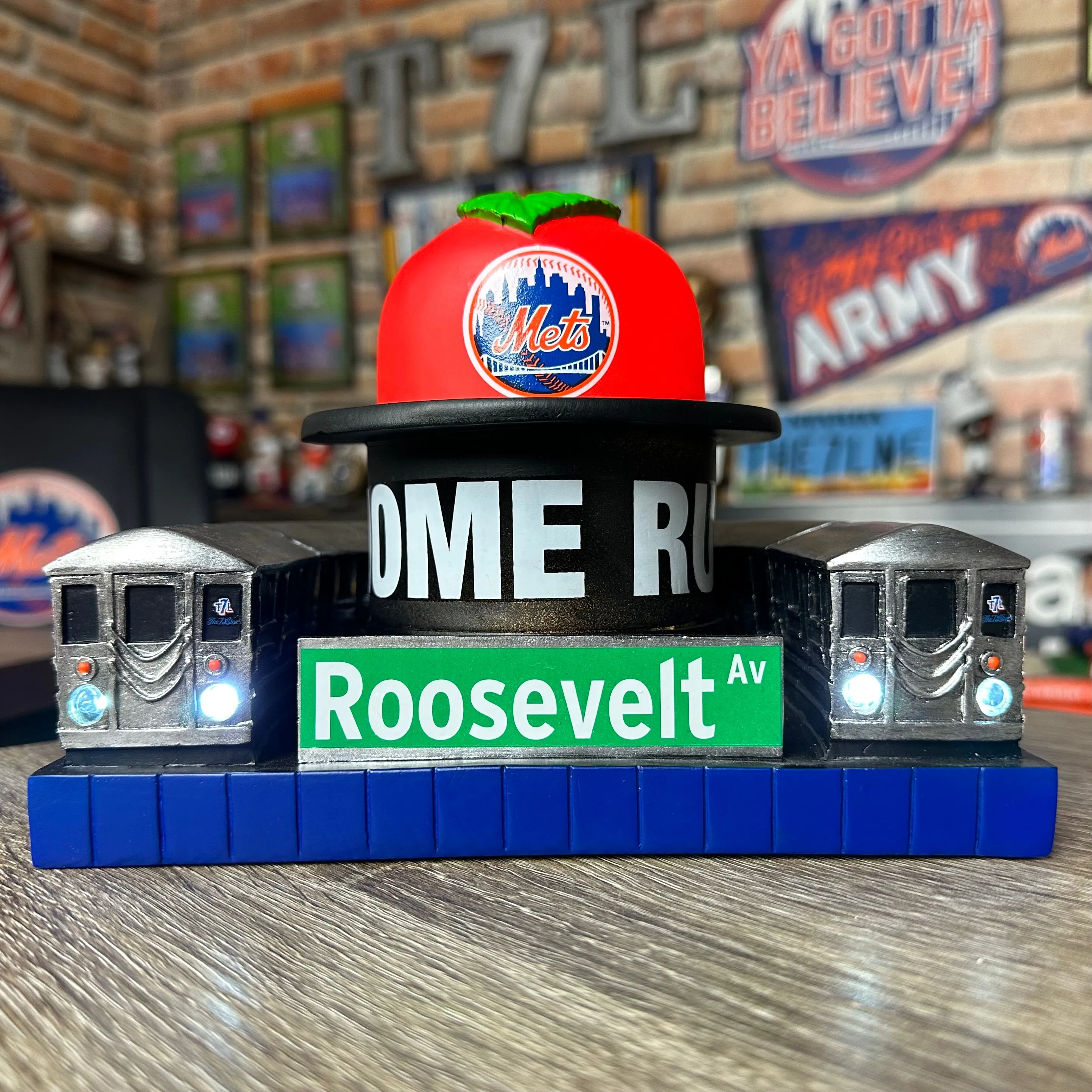Home Run Apple Train Light Up Resin