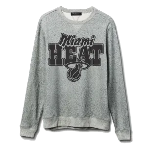 Junk Food Miami HEAT Marled Fleece Crewneck