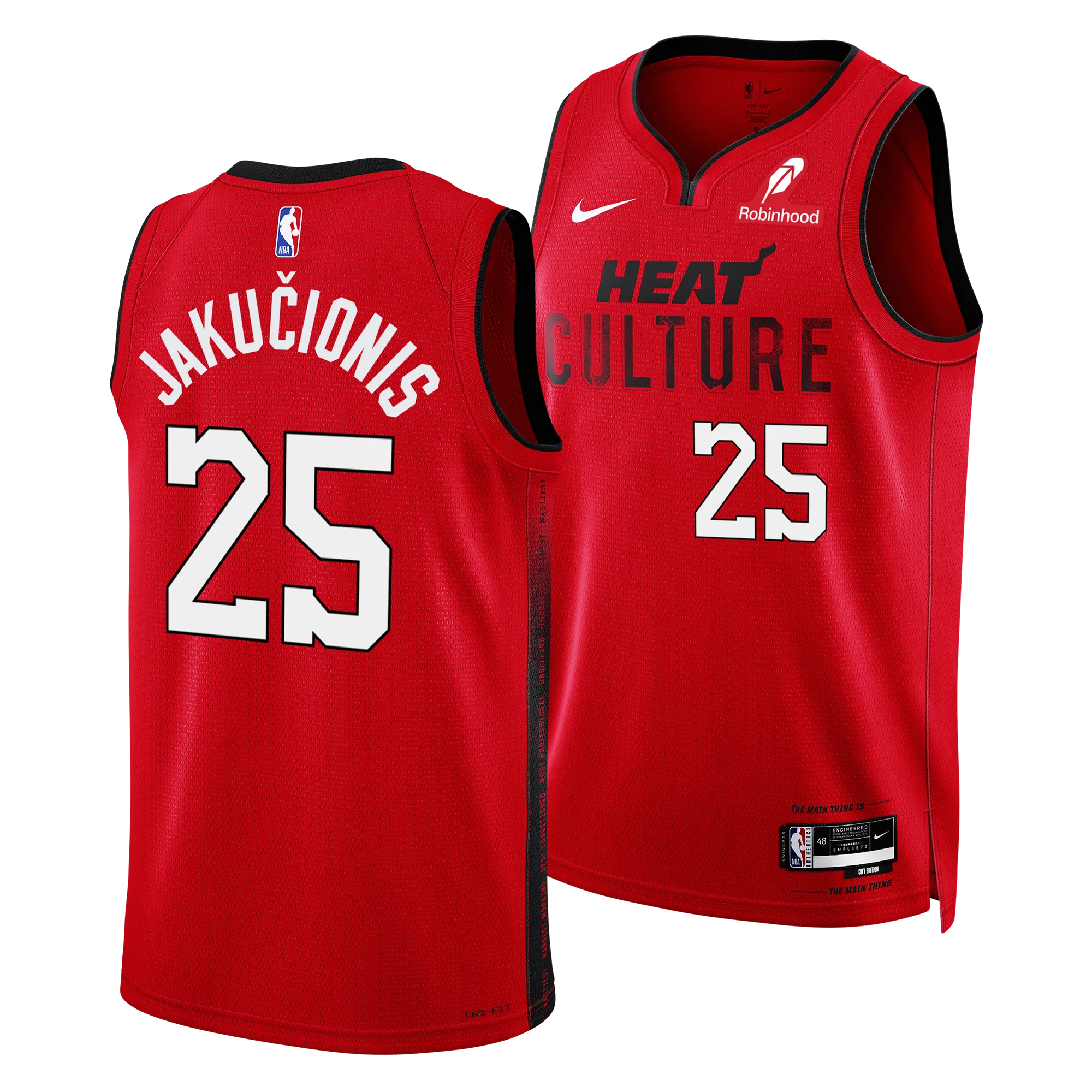 Kasparas Jakuionis Nike HEAT Culture: Blood Red Youth Swingman Jersey