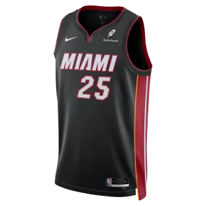 Kasparas Jakuionis Nike Miami HEAT Icon Black Youth Swingman Jersey