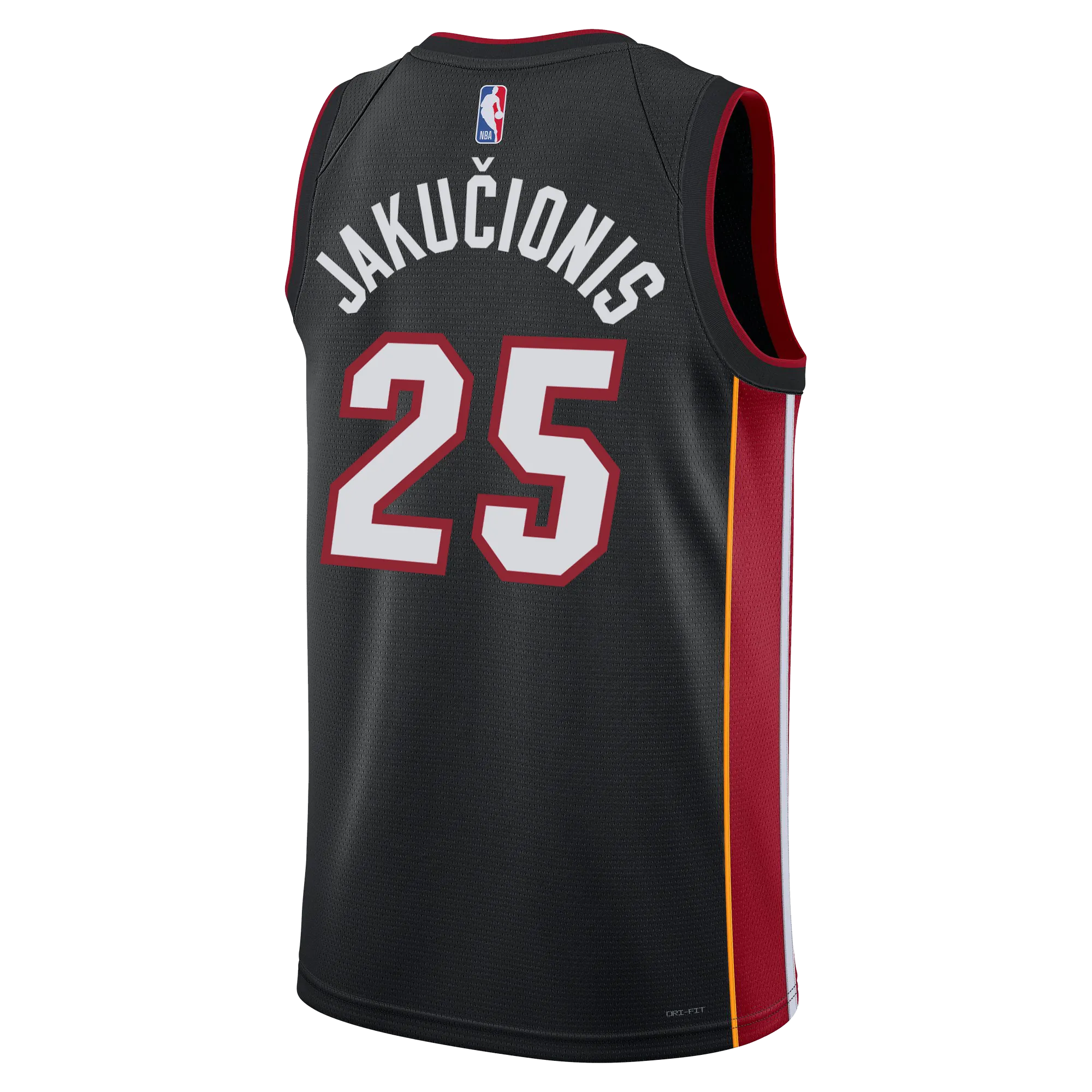 Kasparas Jakuionis Nike Miami HEAT Icon Black Youth Swingman Jersey
