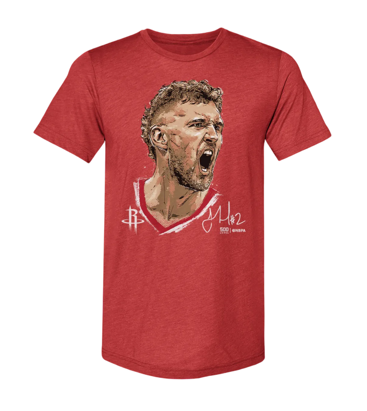 Men's Houston Rockets 500 Level Jock Landale Scream T-Shirt