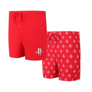 Men's Houston Rockets Concept Sports 2-Pack Boxers Set