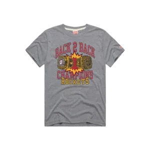 Men's Houston Rockets Homage HWC Back2Back Rings T-Shirt