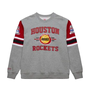 Men's Houston Rockets Mitchell & Ness HWC Allover 4.0 Crewneck Sweatshirt