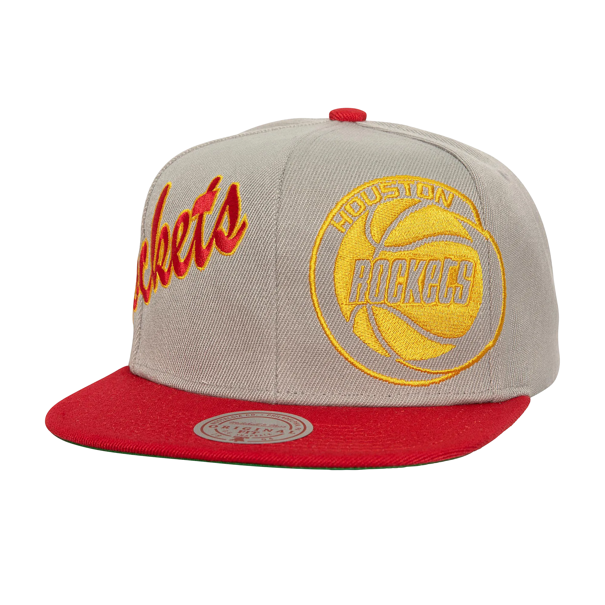 Men's Houston Rockets Mitchell & Ness HWC Knock Out Panel Adjustable Cap