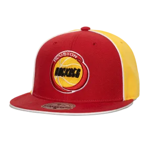 Men's Houston Rockets Mitchell & Ness HWC Pipe Down Fitted Cap