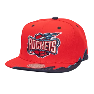 Men's Houston Rockets Mitchell & Ness HWC Rising Tide Adjustable Cap