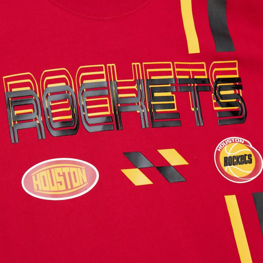 Men's Houston Rockets Mitchell & Ness HWC Speedway Blurred T-Shirt