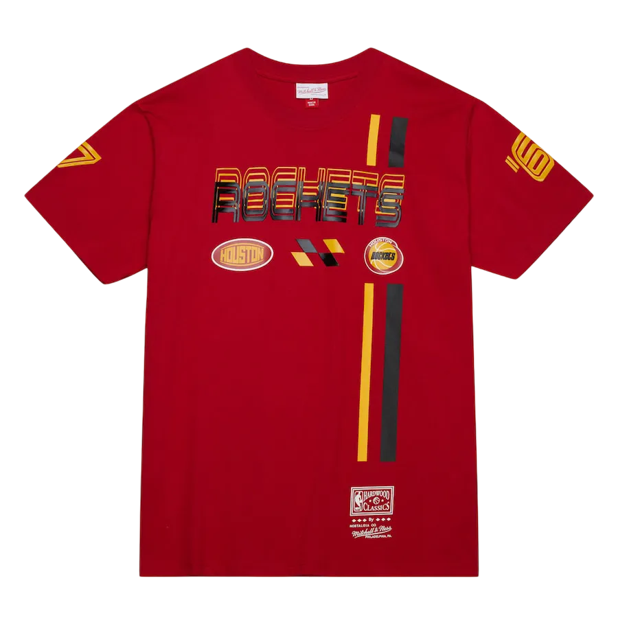 Men's Houston Rockets Mitchell & Ness HWC Speedway Blurred T-Shirt