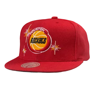 Men's Houston Rockets Mitchell & Ness HWC Starlight Adjustable Cap