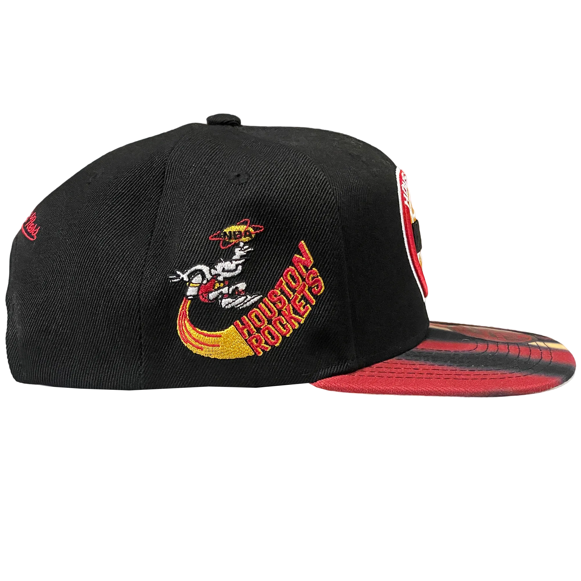 Men's Houston Rockets Mitchell & Ness HWC Zone Blur Adjustable Cap