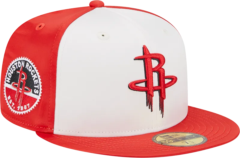 Men's Houston Rockets New Era 59FIFTY Satin Fitted Cap