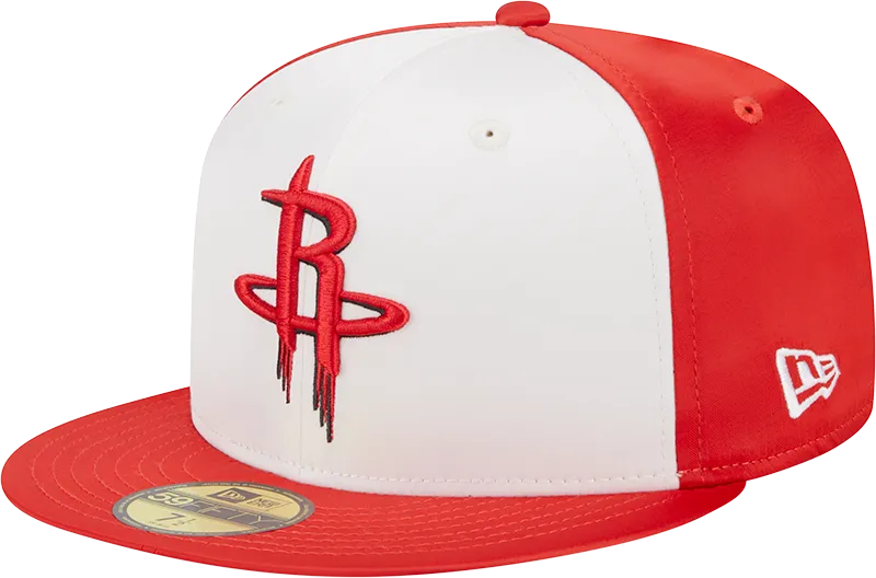 Men's Houston Rockets New Era 59FIFTY Satin Fitted Cap