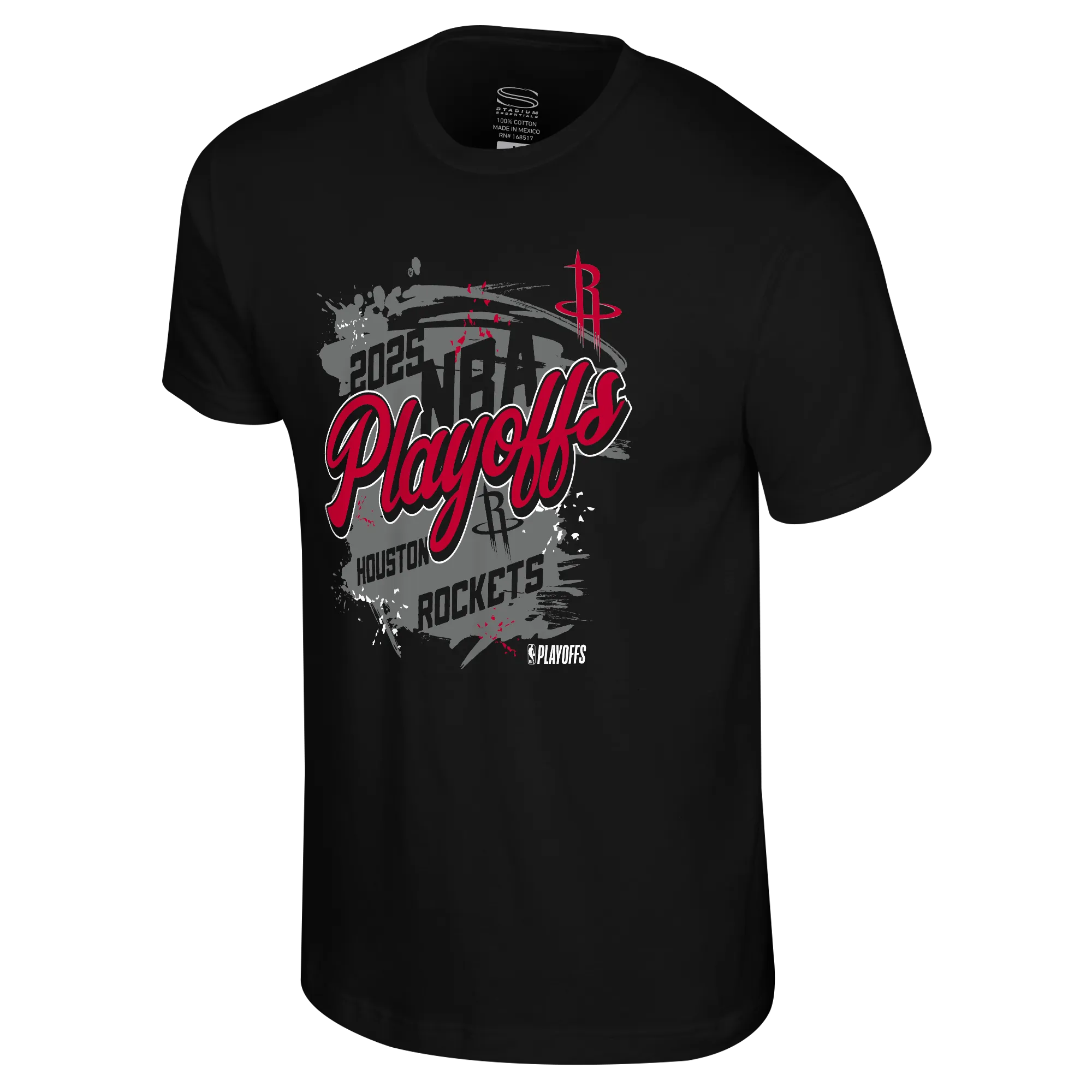Men's Houston Rockets Stadium Essentials 2025 Playoffs Fearless T-Shirt
