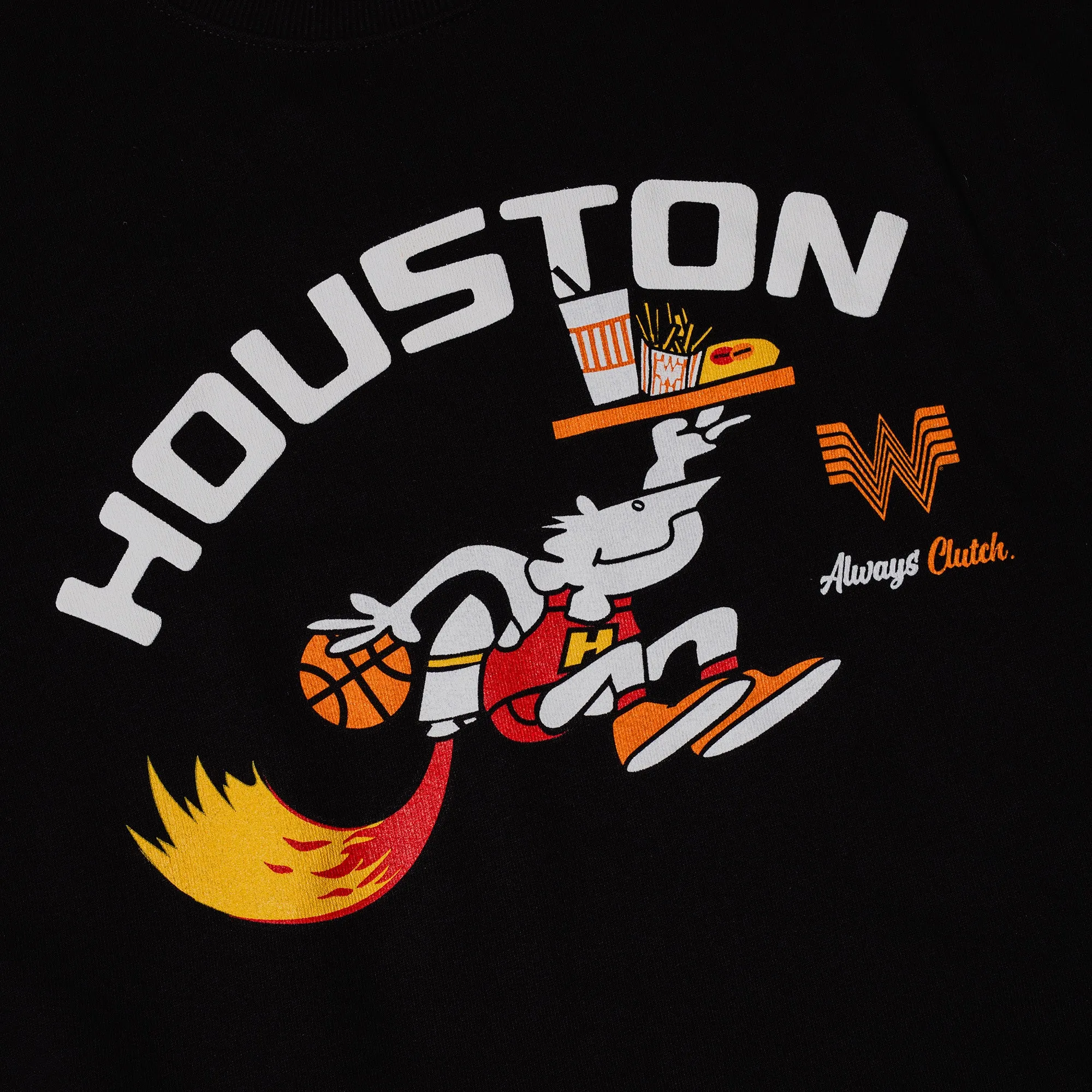 Men's Houston Rockets x Whataburger Sportiqe Always Clutch Crewneck Sweatshirt