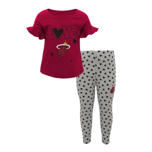 Miami HEAT Toddler Girls Sweet Heart Pant Set