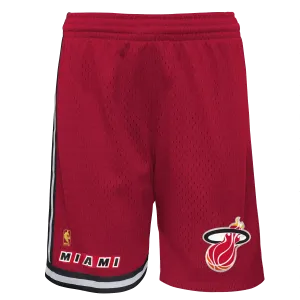 Mitchell & Ness Miami HEAT Hardwood Classic Red Youth Shorts