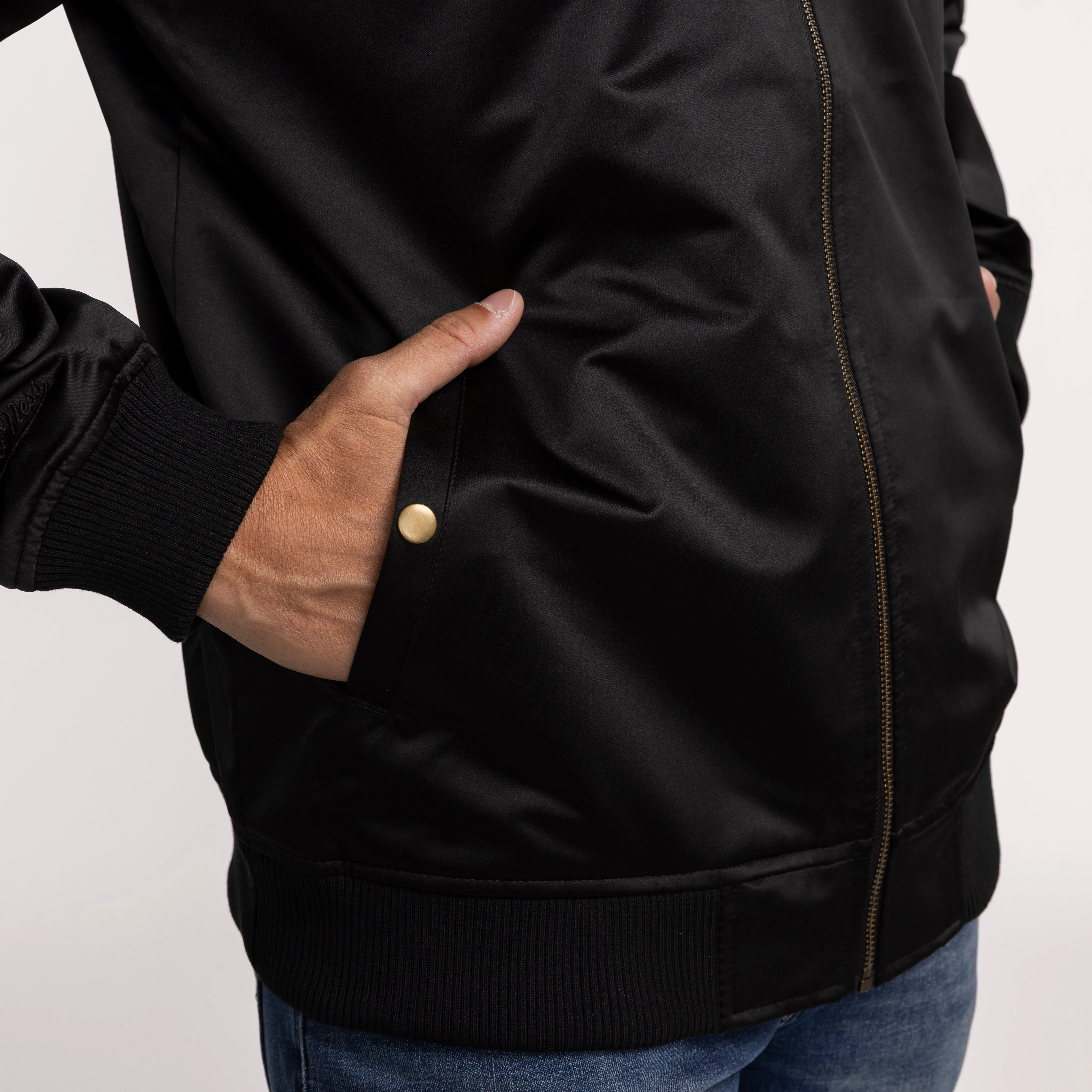 Mitchell & Ness Miami HEAT Satin Bomber