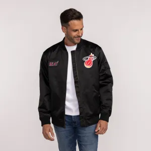 Mitchell & Ness Miami HEAT Satin Bomber