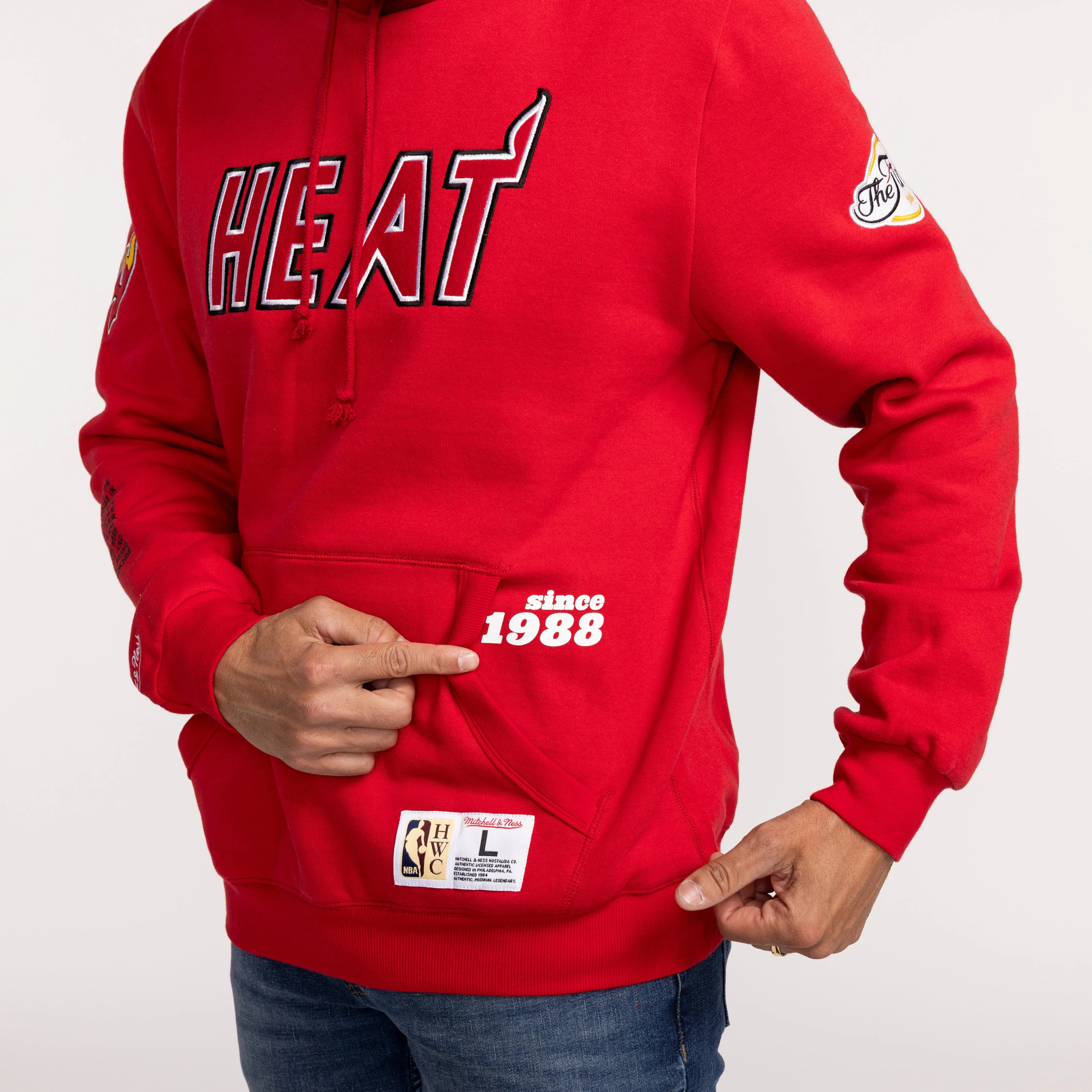 Mitchell and Ness Miami HEAT Origins Fleece Hoodie