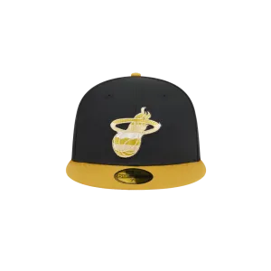 New Era Miami HEAT Black & Gold Fitted Hat
