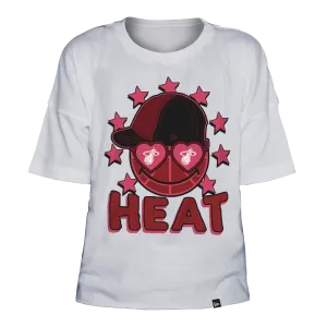 New Era Miami HEAT Girls Smiley Tee