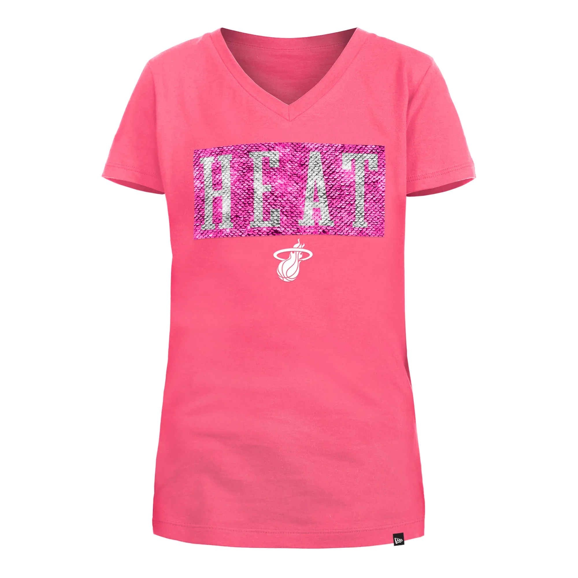 New Era Miami HEAT Sequin Girls Tee