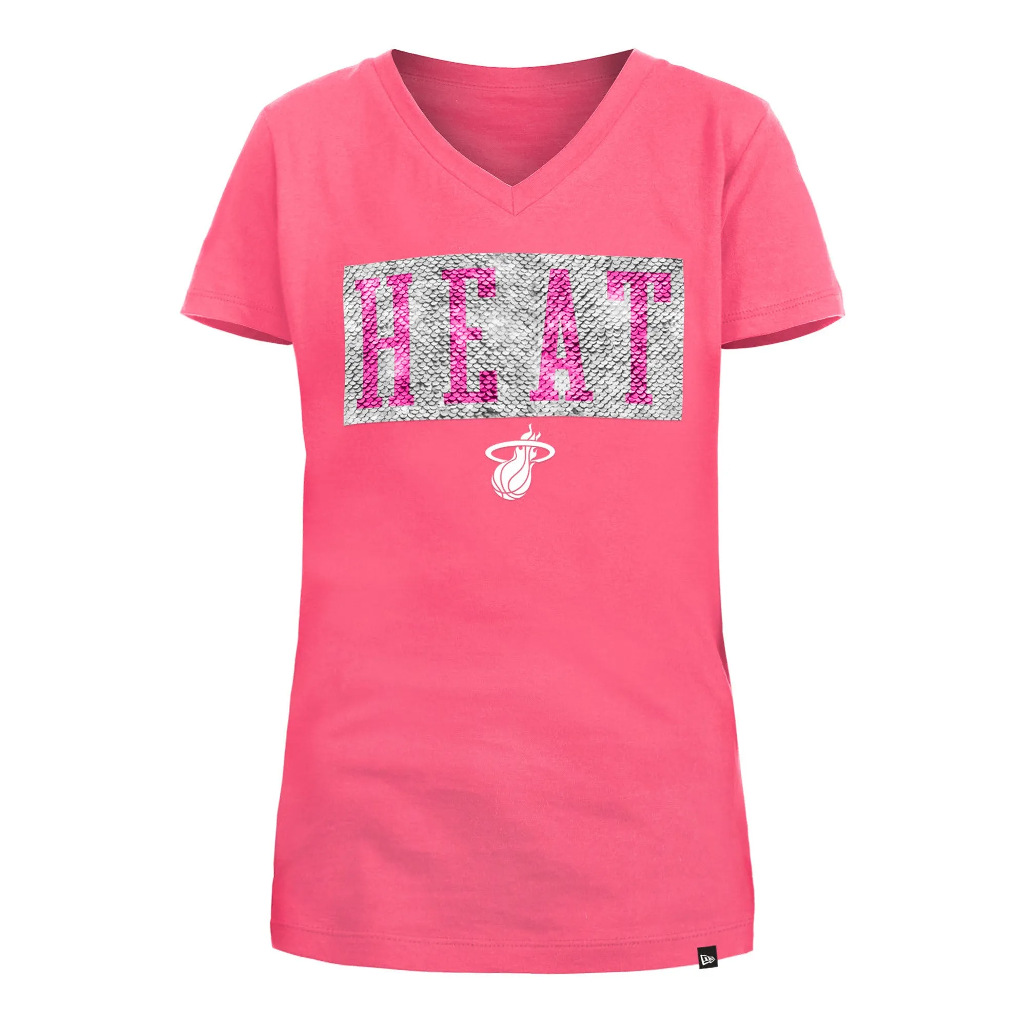 New Era Miami HEAT Sequin Girls Tee