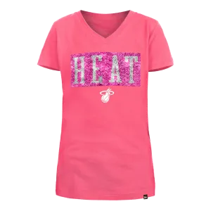 New Era Miami HEAT Sequin Girls Tee