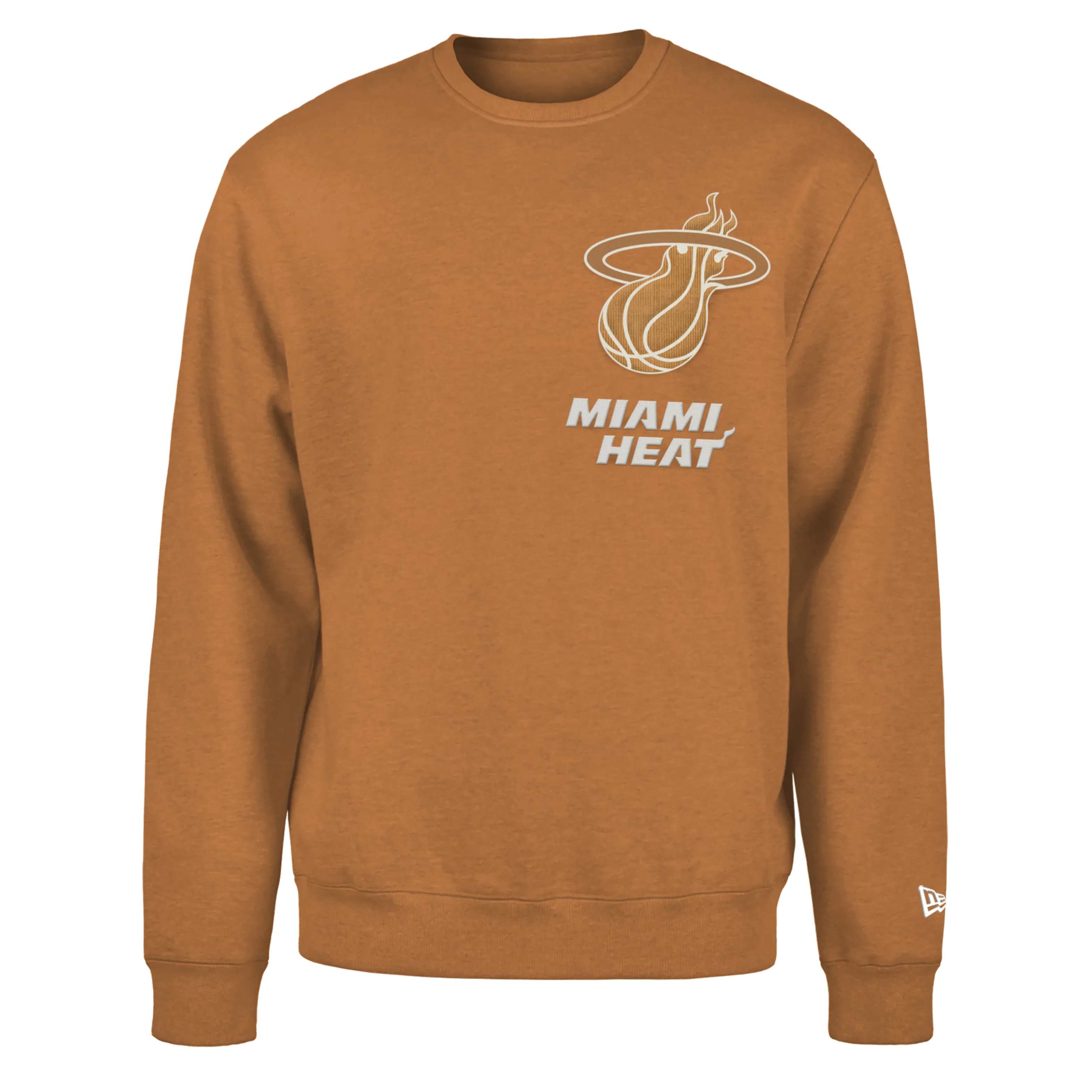 New Era Miami HEAT Tan Crewneck