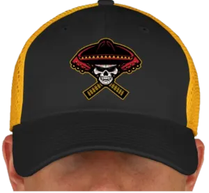 New Era Stretch Fit Mesh Hat - Black/Gold