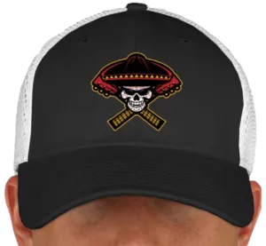 New Era Stretch Fit Mesh Hat - Black/White