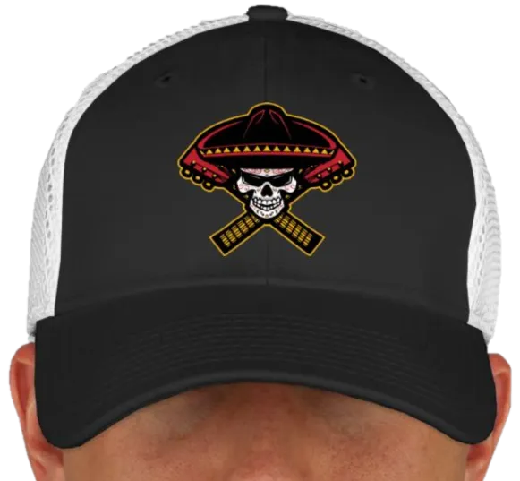 New Era Stretch Fit Mesh Hat - Black/White