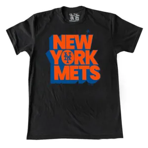 New York Mets "Stacked" | T-shirt (Black)